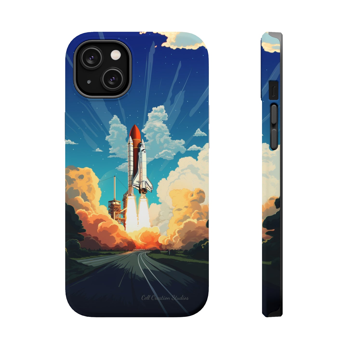 Introducing the "NASA Space Shuttle Launch" Cell Phone Case - Elevate Your Style to New Heights -MagSafe Tough Cases