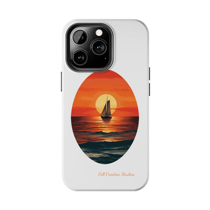 "Sailboat Sunset Serenity" -Tough iPhone Cases