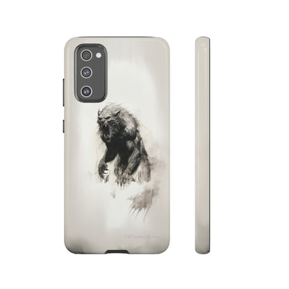 "Moonlit Shadow" Werewolf Sketch Cell Phone Case -Tough Cases