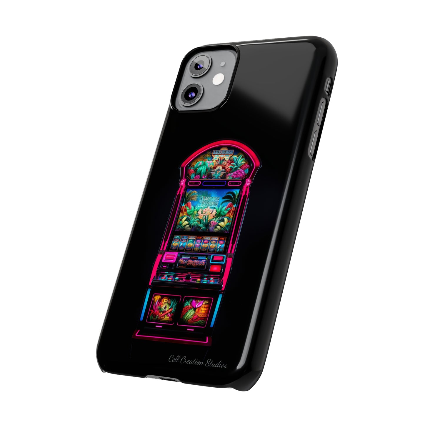 Introducing the "Vibrant Slot Frenzy" Cell Phone Case – Experience the Thrill of Colors and Luck -Slim Phone Cases