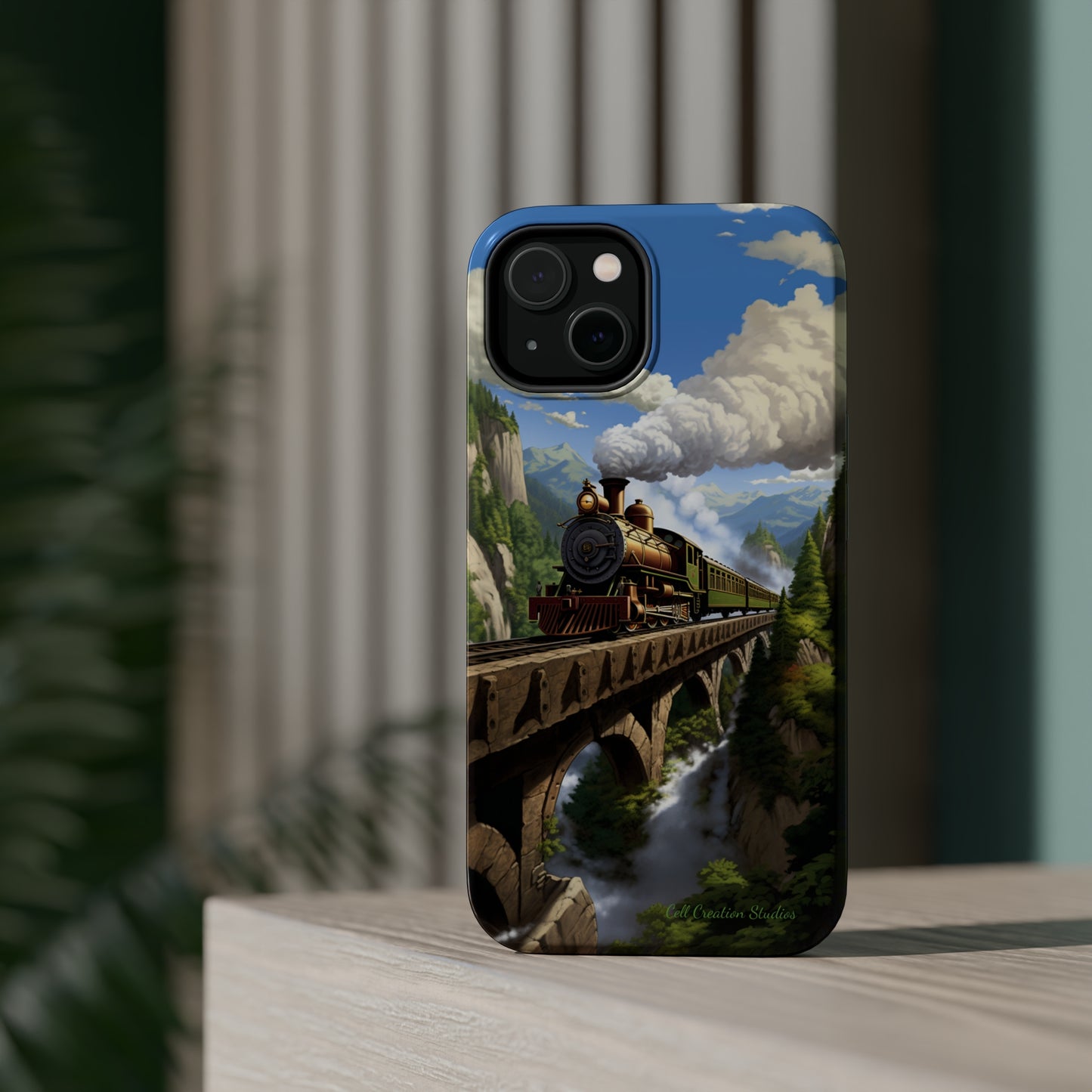 The "Scenic Mountain Train" Phone Case -MagSafe Tough Cases