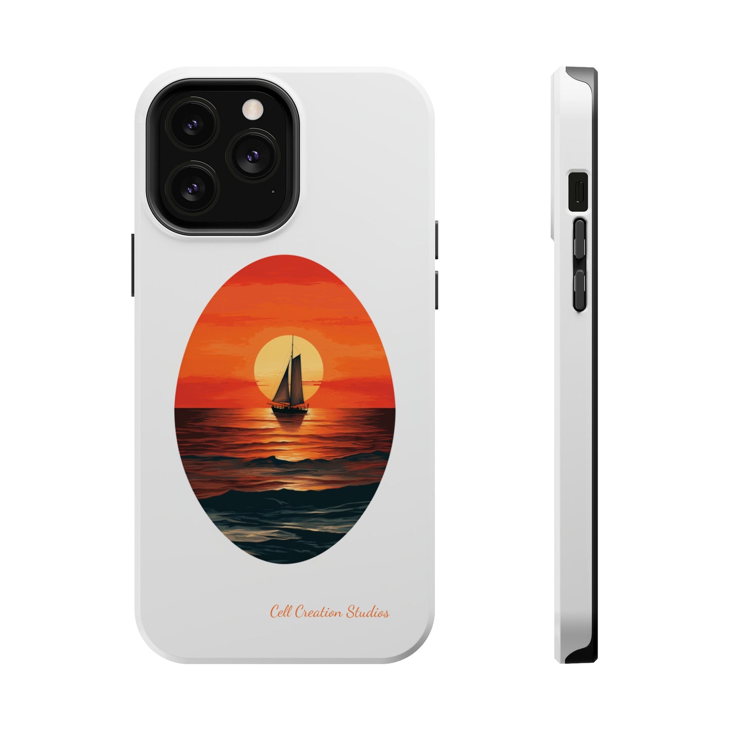 "Sailboat Sunset Serenity" -MagSafe Tough iPhone Cases