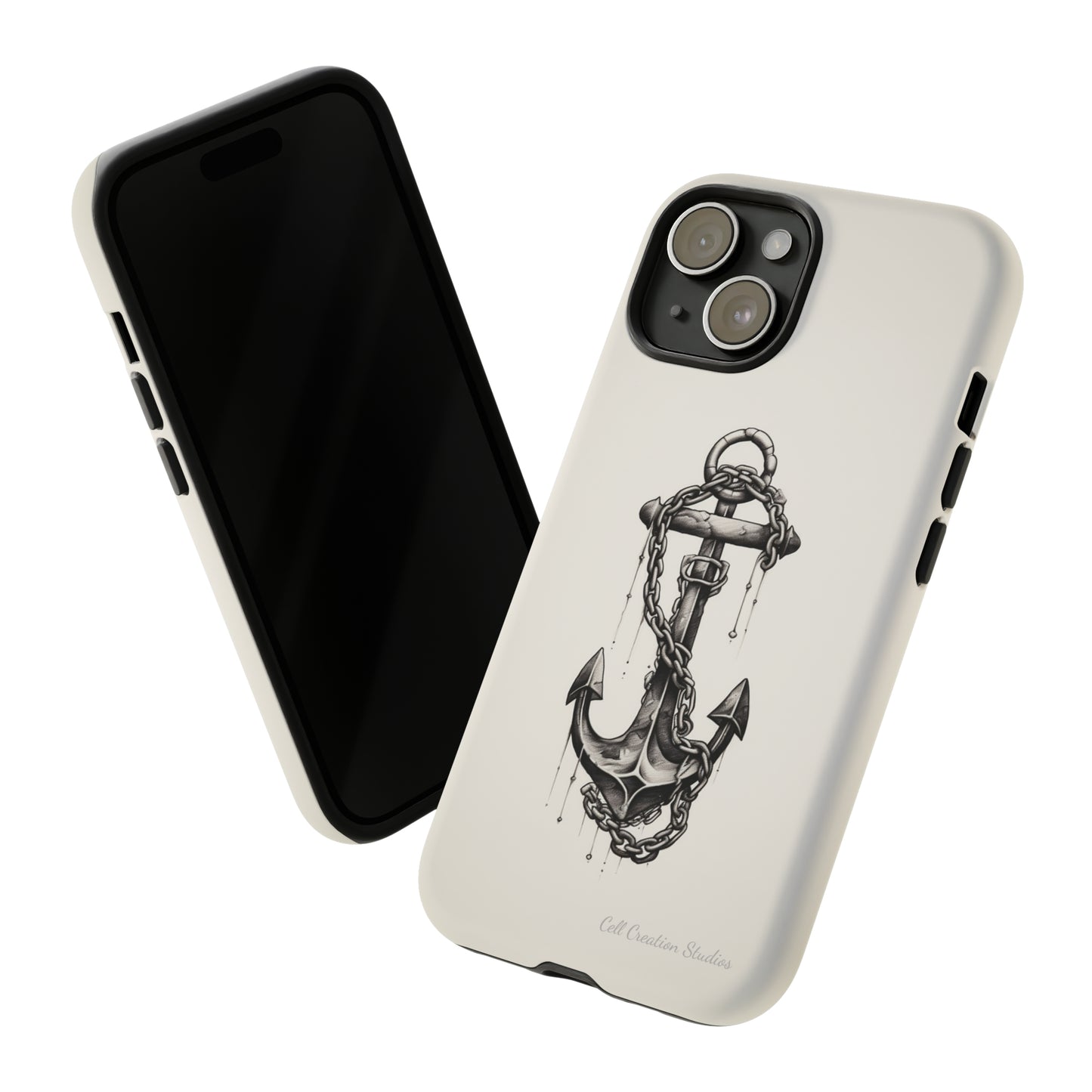 "Nautical Elegance Anchor" -Tough iPhone Cases