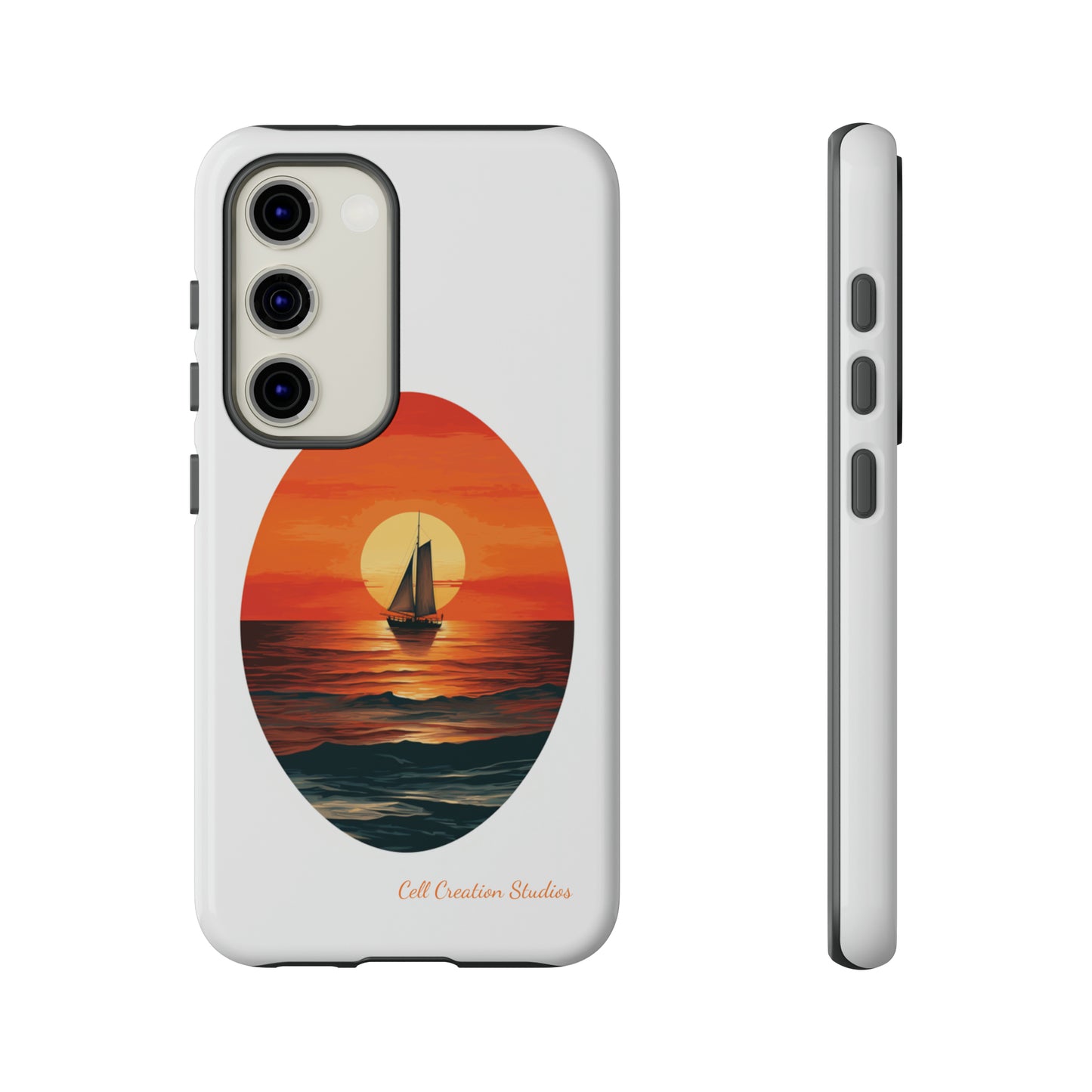 "Sailboat Sunset Serenity" -Tough Samsung Cases