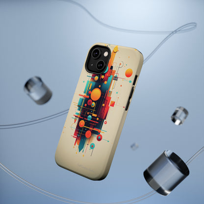 The "Colorful Geometric Pattern" Cell Phone Case- Elevate Your Phone's Look -MagSafe Tough Cases