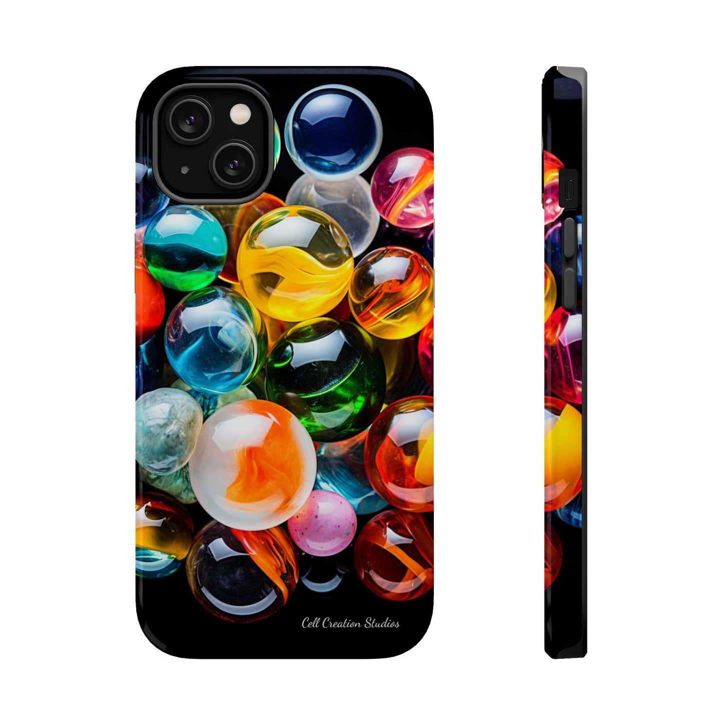 Introducing the "Vibrant Marbles Mosaic" Cell Phone Case – Carry a Kaleidoscope of Colors! -MagSafe Tough Cases