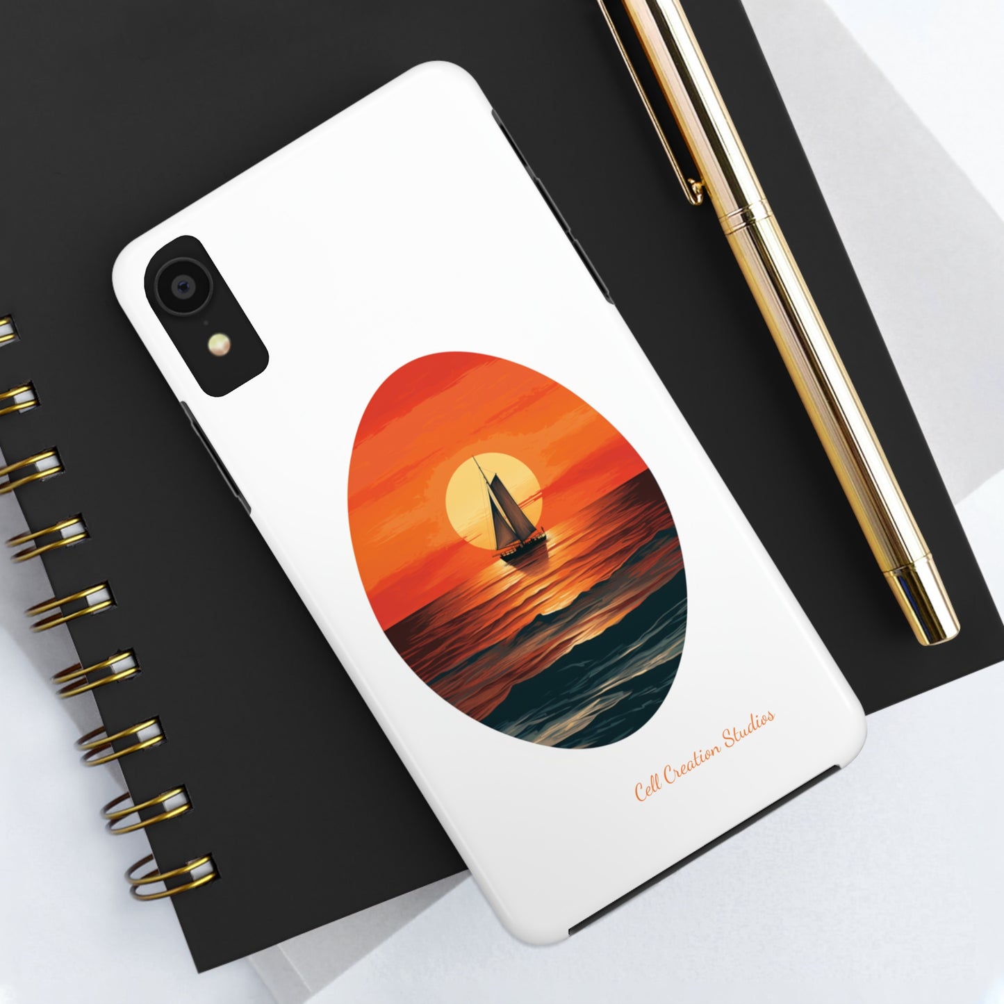 "Sailboat Sunset Serenity" -Tough iPhone Cases