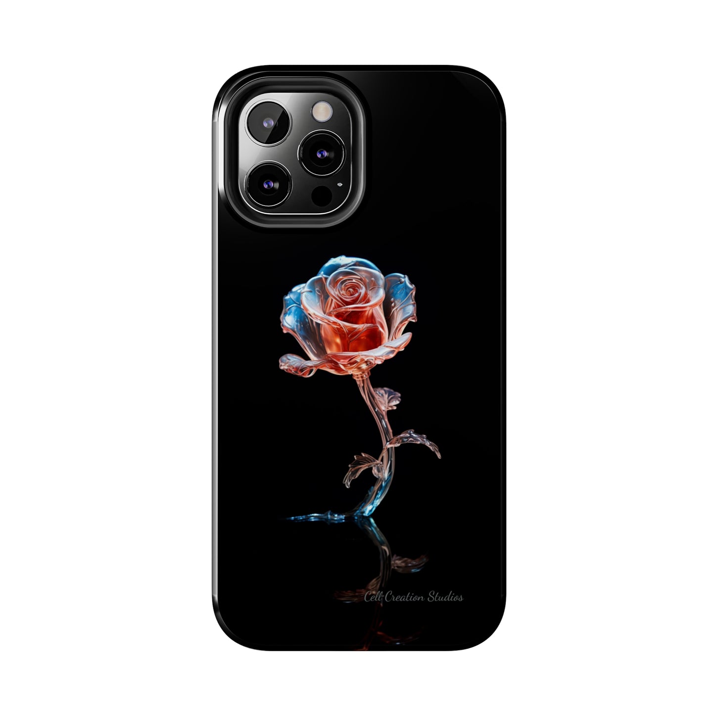 The "Glass Rose Elegance" Phone Case -Tough Phone Cases