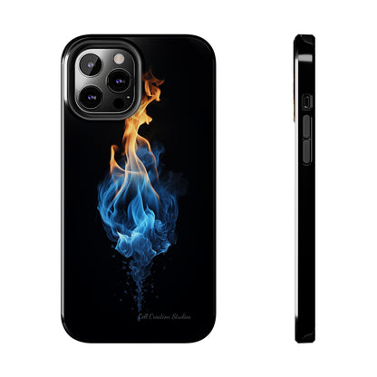 "Elegant Blue and Orange Flame" Phone Case: Ignite Your Style -Tough Phone Cases