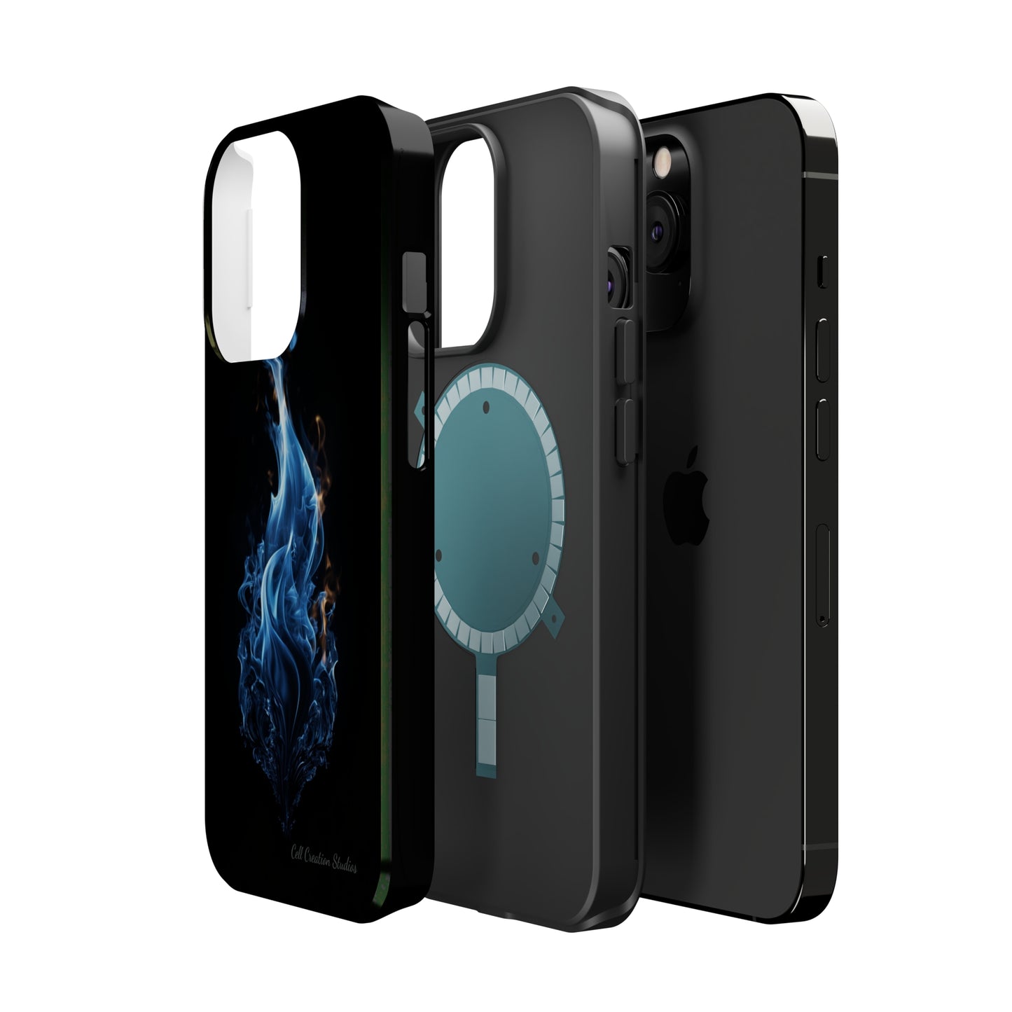 "Blue Flame" Phone Case: Ignite Your Style with Fiery Elegance -MagSafe Tough Cases