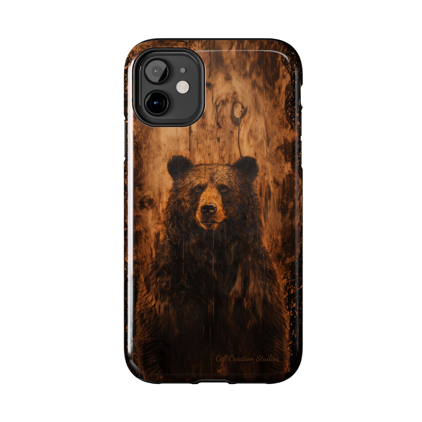 "Bear Wood Grain"-Tough Phone Cases