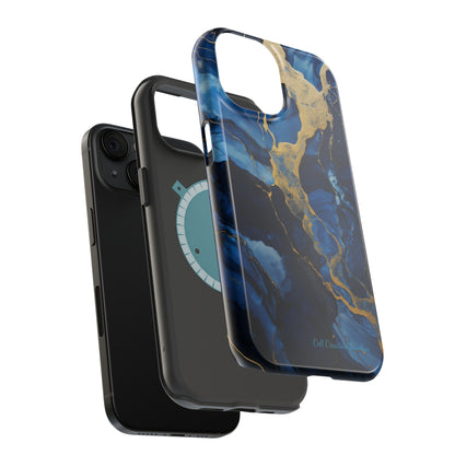 "Azure Elegance Marble" -MagSafe Tough iPhone Cases