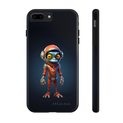 The "AstroGuard" Animated Blue Alien Astronaut Phone Case -Tough Phone Cases