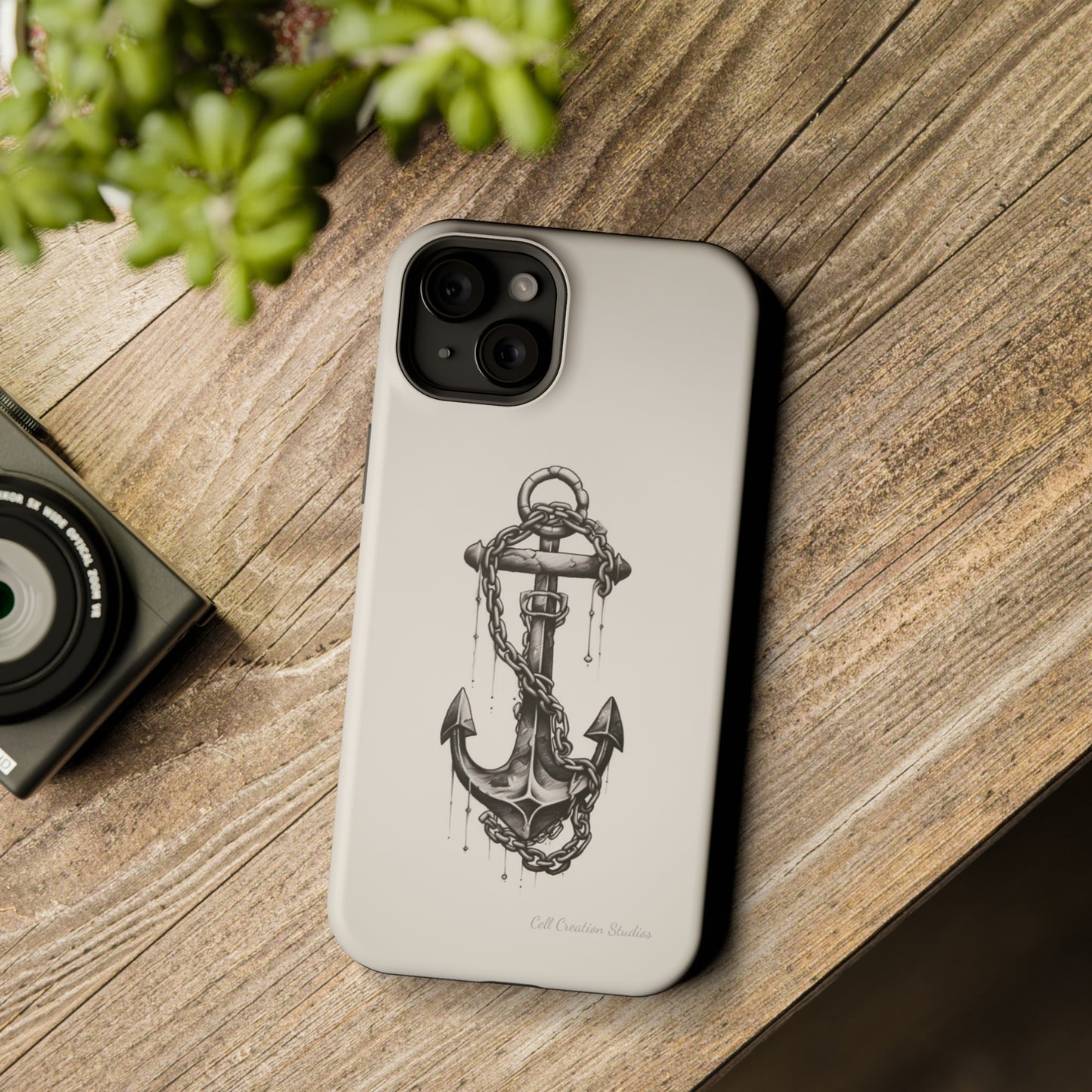 "Nautical Elegance Anchor" -MagSafe Tough iPhone Cases