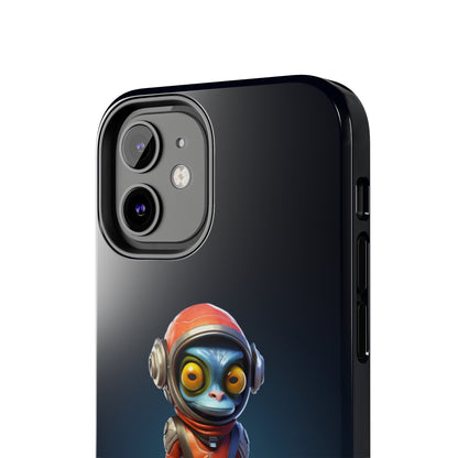 The "AstroGuard" Animated Blue Alien Astronaut Phone Case -Tough Phone Cases