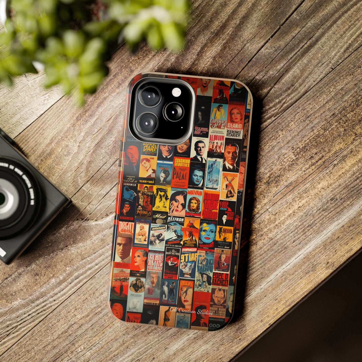 Introducing the "Vintage Movie Poster Collage" Cell Phone Case – Timeless Hollywood Charm -Tough Phone Cases