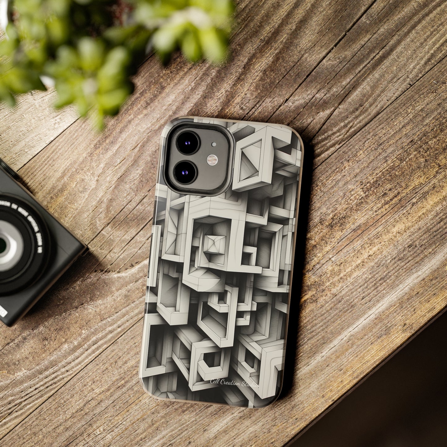 The "Geometric Right Angles" Cell Phone Case -Experience Sleek Simplicity-Tough Phone Cases