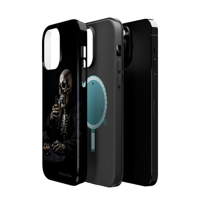 "Embrace the Dark Side with Our Skeleton Drinking Phone Case" -MagSafe Tough Cases