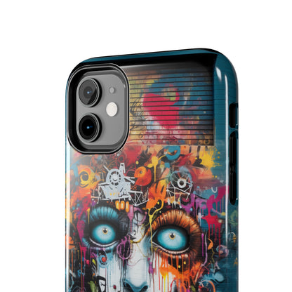 Elevate Your Style with our "Graffiti Face Concrete Wall" Phone Case -Tough Phone Cases