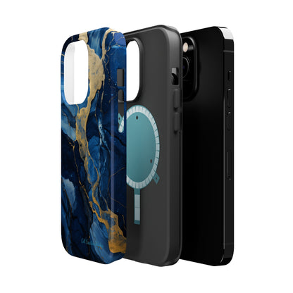 "Azure Elegance Marble" -MagSafe Tough iPhone Cases