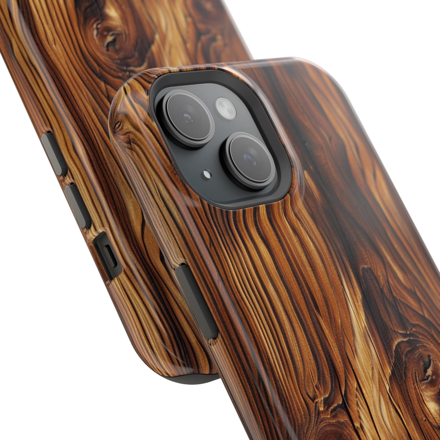 "Wood Grain Elegance" -MagSafe Tough iPhone Cases