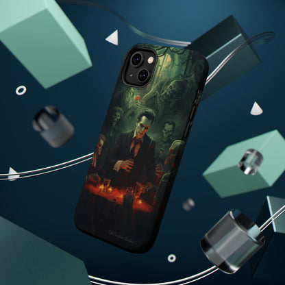 Introducing the "Dracula's Halloween Soiree" Cell Phone Case – Join the Spooky Gathering -MagSafe Tough Cases