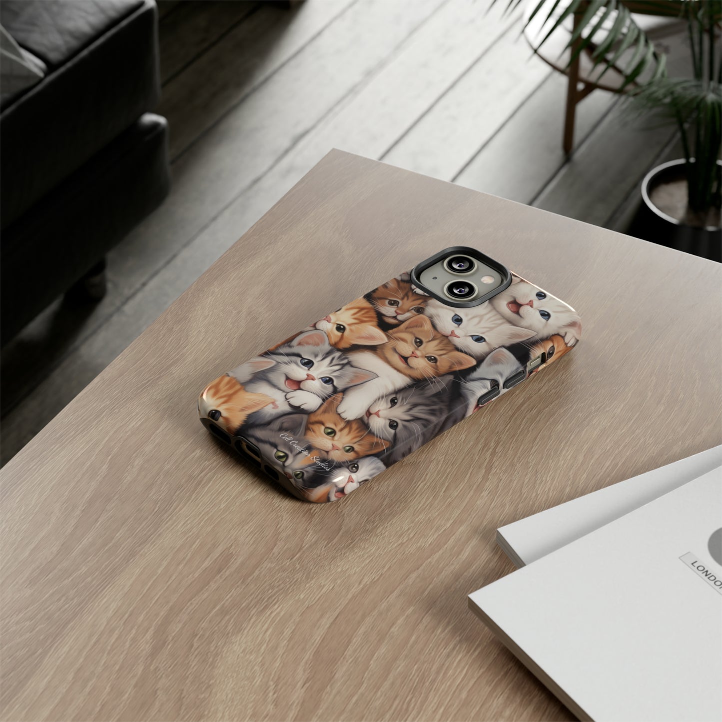 "Kitten Cuddle Haven" Phone Case -Tough Cases