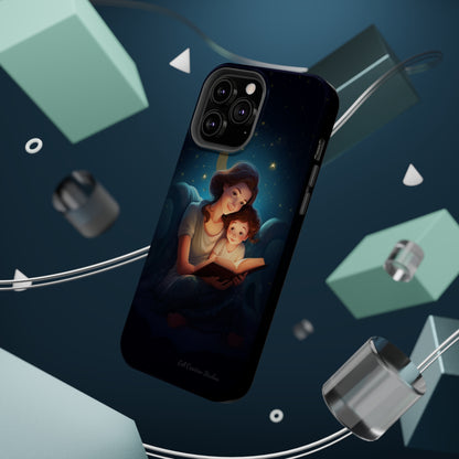 Introducing the "Bedtime Story Bliss" Cell Phone Case – Cherish Heartwarming Moments with Every Glance -MagSafe Tough Cases