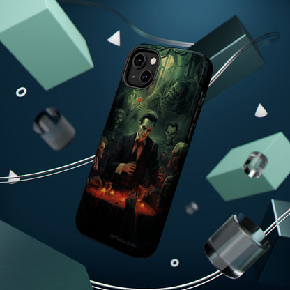 Introducing the "Dracula's Halloween Soiree" Cell Phone Case – Join the Spooky Gathering -MagSafe Tough Cases