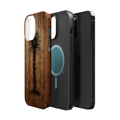 "Desert Plant on Wood Themed Phone Case: Embrace Nature's Beauty" -MagSafe Tough Cases