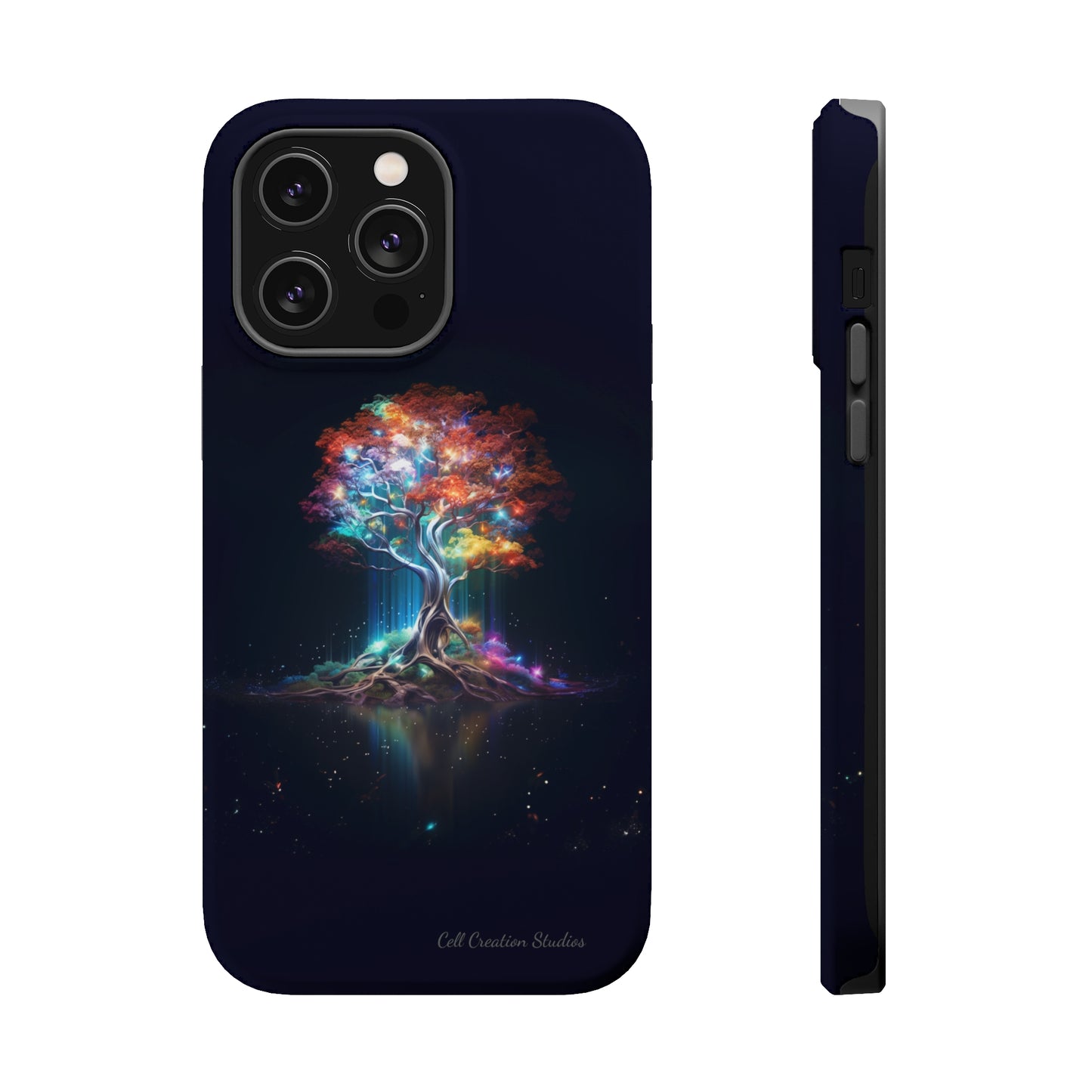 Introducing the "Vibrant Glow Tree" Cell Phone Case – Radiate Elegance with Nature's Brilliance -MagSafe Tough Cases