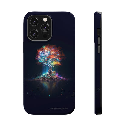 Introducing the "Vibrant Glow Tree" Cell Phone Case – Radiate Elegance with Nature's Brilliance -MagSafe Tough Cases