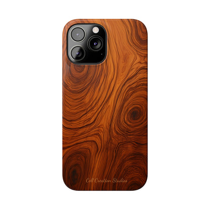 Introducing the "Natural Woodgrain" Cell Phone Case – Embrace Organic Beauty with Wood Pattern Design -Slim Phone Cases