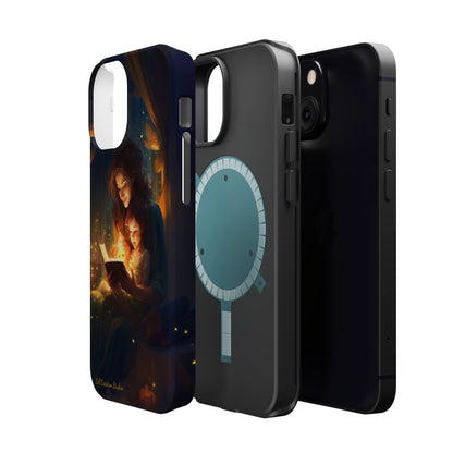 Introducing the "Bedtime Story Bliss" Cell Phone Case – Cherish Heartwarming Moments with Every Glance -MagSafe Tough Cases