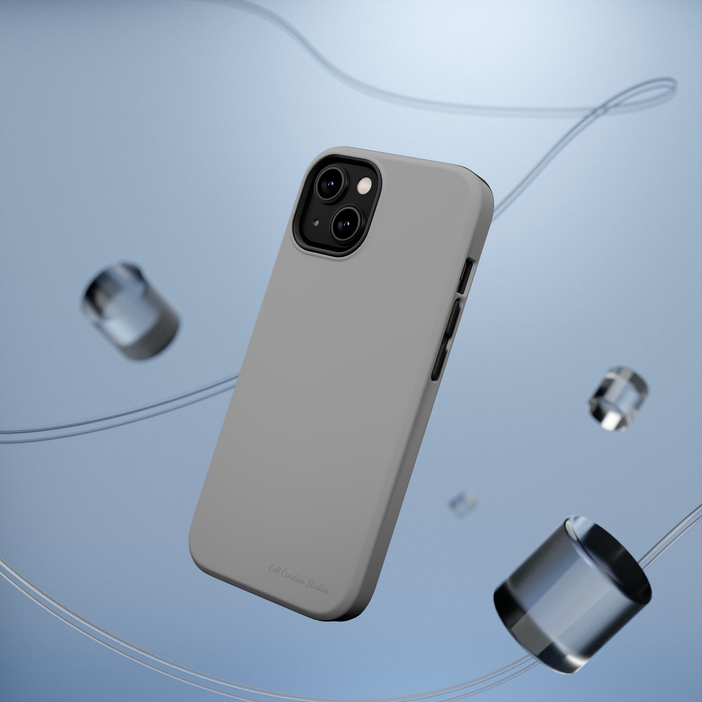 "Sleek Silver Essence" -MagSafe Tough iPhone Cases