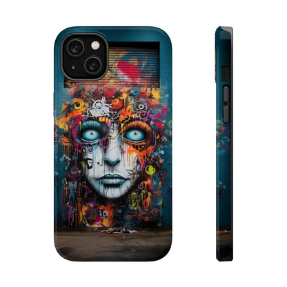 Elevate Your Style with our "Graffiti Face Concrete Wall" Phone Case -MagSafe Tough Cases