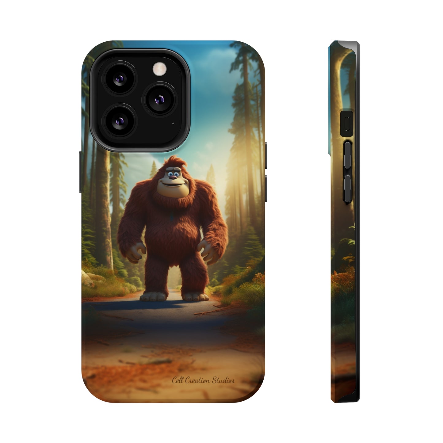 The "Trail Trekker" Bigfoot Cartoon Phone Case -MagSafe Tough Cases