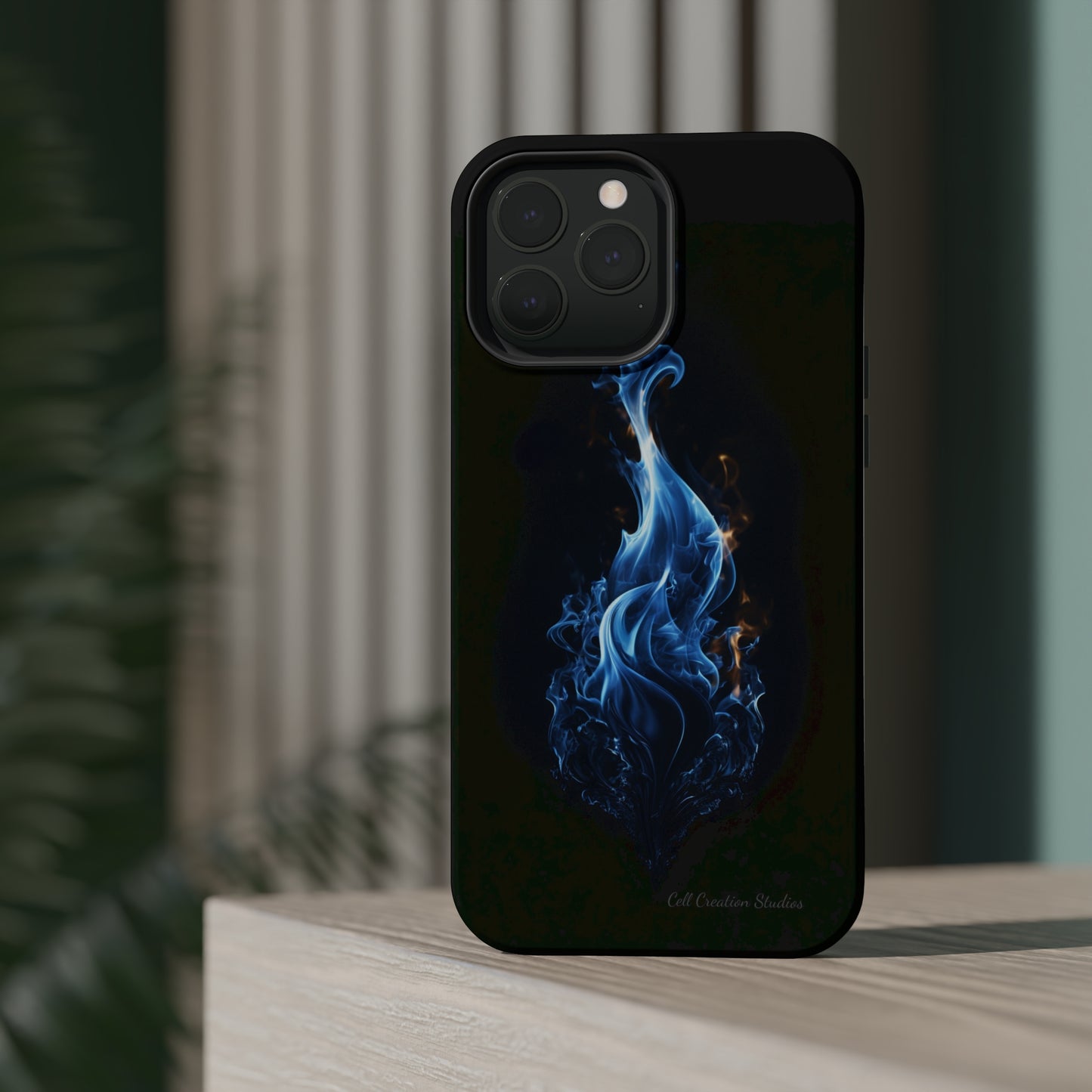 "Blue Flame" Phone Case: Ignite Your Style with Fiery Elegance -MagSafe Tough Cases