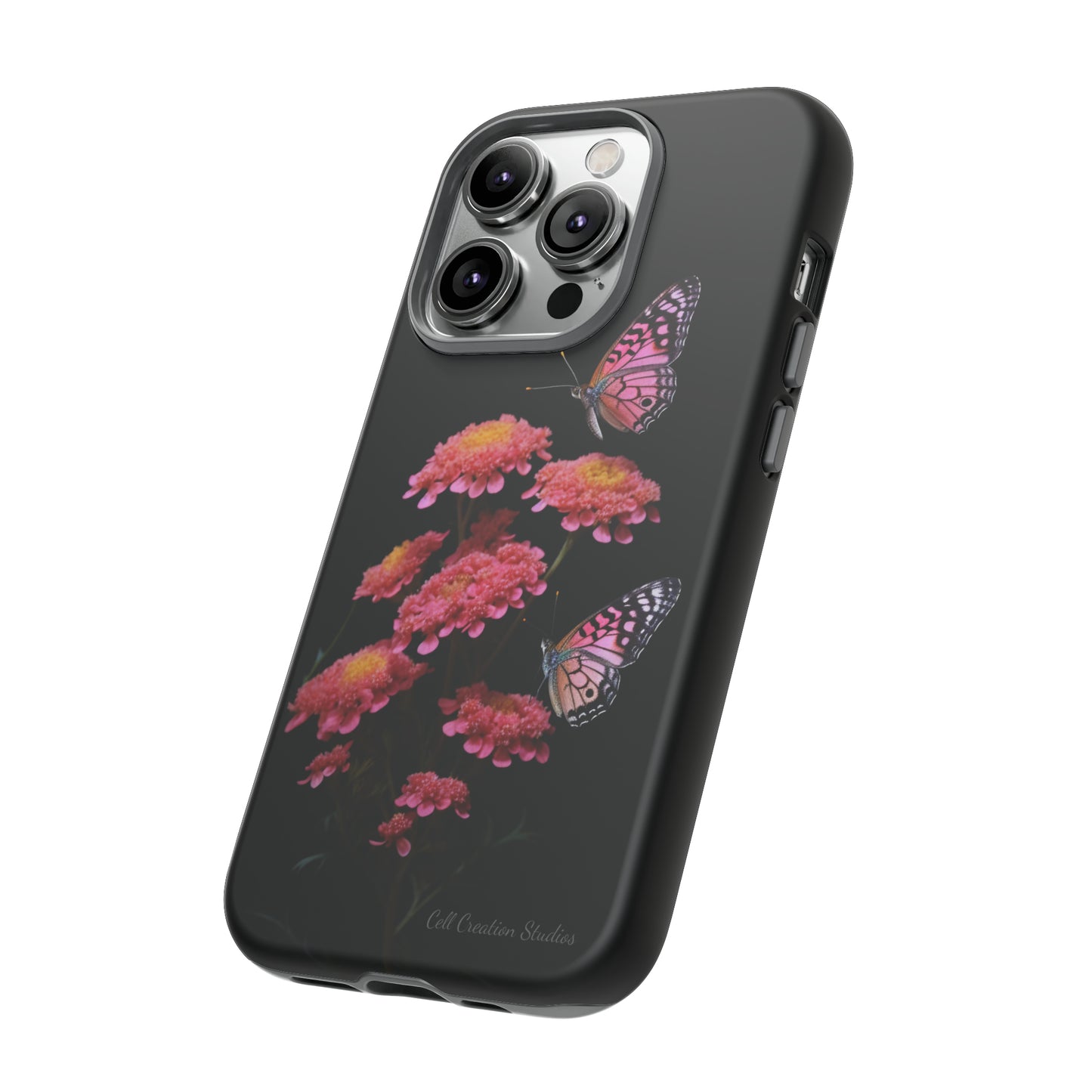 "Achillea Desert Eve Deep Rose & Butterfly" Phone Case -Tough Cases