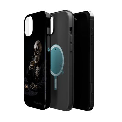 "Embrace the Dark Side with Our Skeleton Drinking Phone Case" -MagSafe Tough Cases