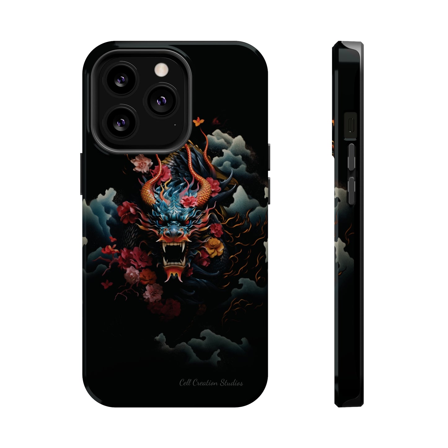 Introducing the "Japanese Dragon Majesty" Cell Phone Case – Embrace the Legend in Style -MagSafe Tough Cases