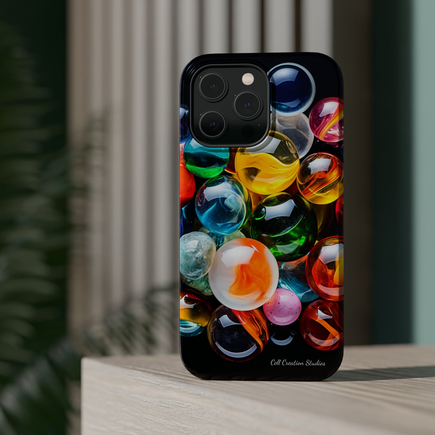 Introducing the "Vibrant Marbles Mosaic" Cell Phone Case – Carry a Kaleidoscope of Colors! -MagSafe Tough Cases