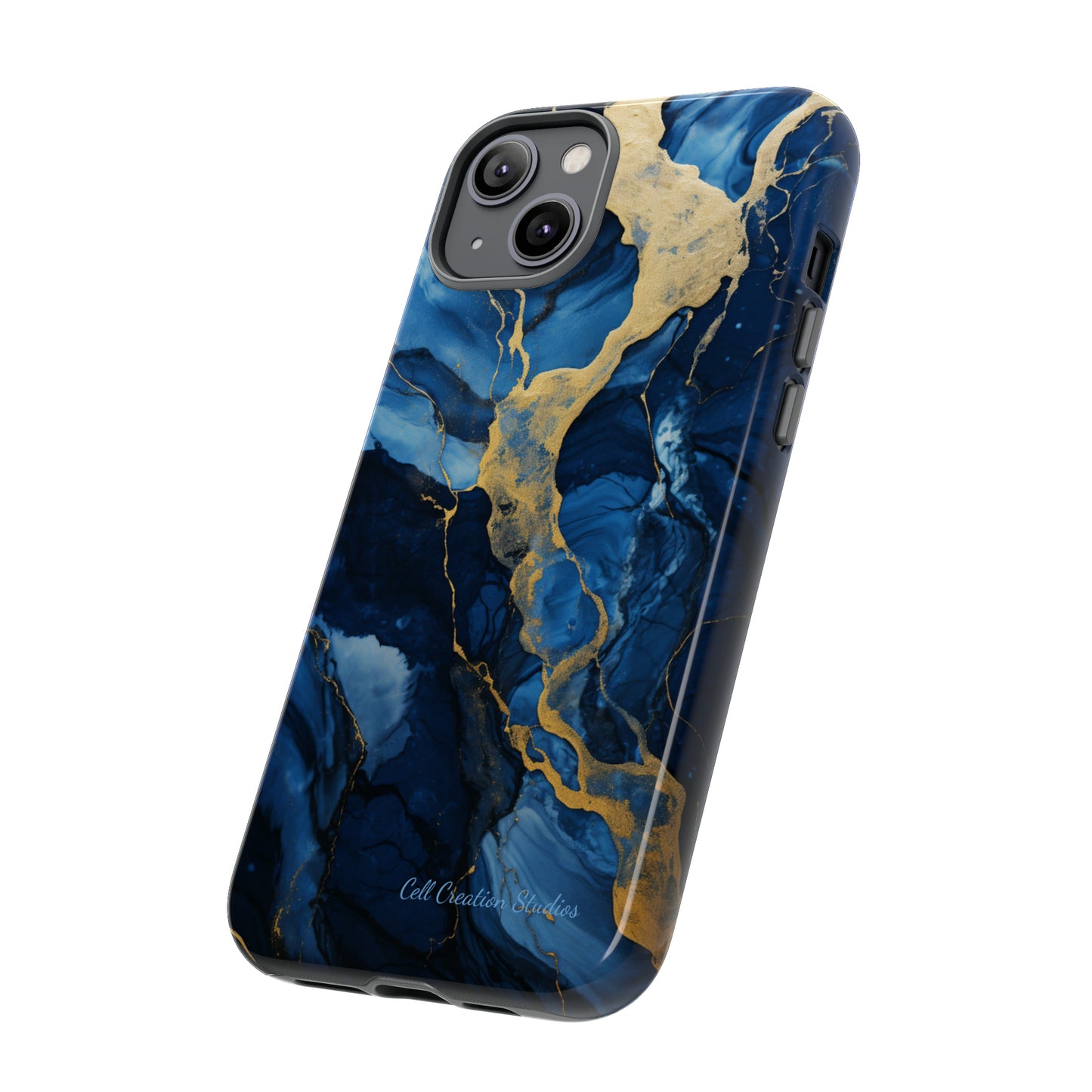 "Azure Elegance Marble" -Tough iPhone Cases