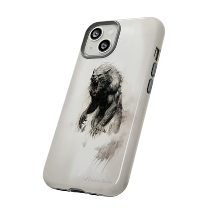 "Moonlit Shadow" Werewolf Sketch Cell Phone Case -Tough Cases