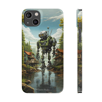 Introducing the "Robo-Rescue" Cell Phone Case – Witness a Heartwarming Scene of Robot Seeking Assistance -Slim Phone Cases