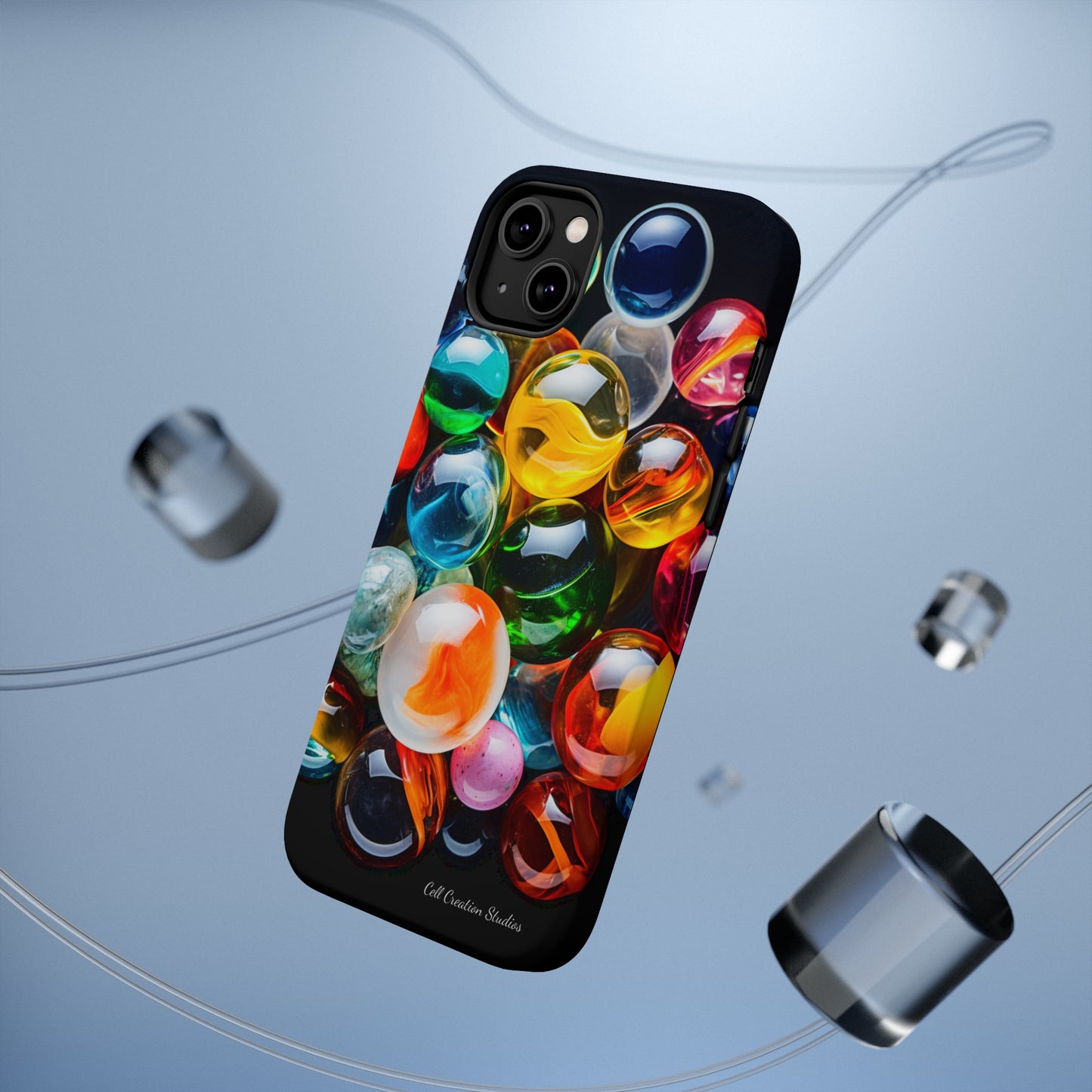 Introducing the "Vibrant Marbles Mosaic" Cell Phone Case – Carry a Kaleidoscope of Colors! -MagSafe Tough Cases