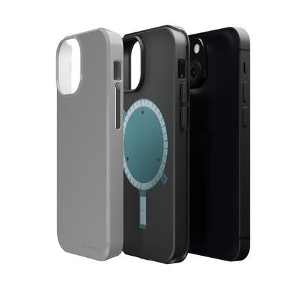 "Sleek Silver Essence" -MagSafe Tough iPhone Cases