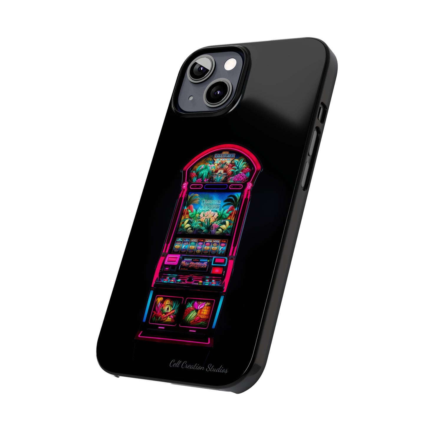 Introducing the "Vibrant Slot Frenzy" Cell Phone Case – Experience the Thrill of Colors and Luck -Slim Phone Cases