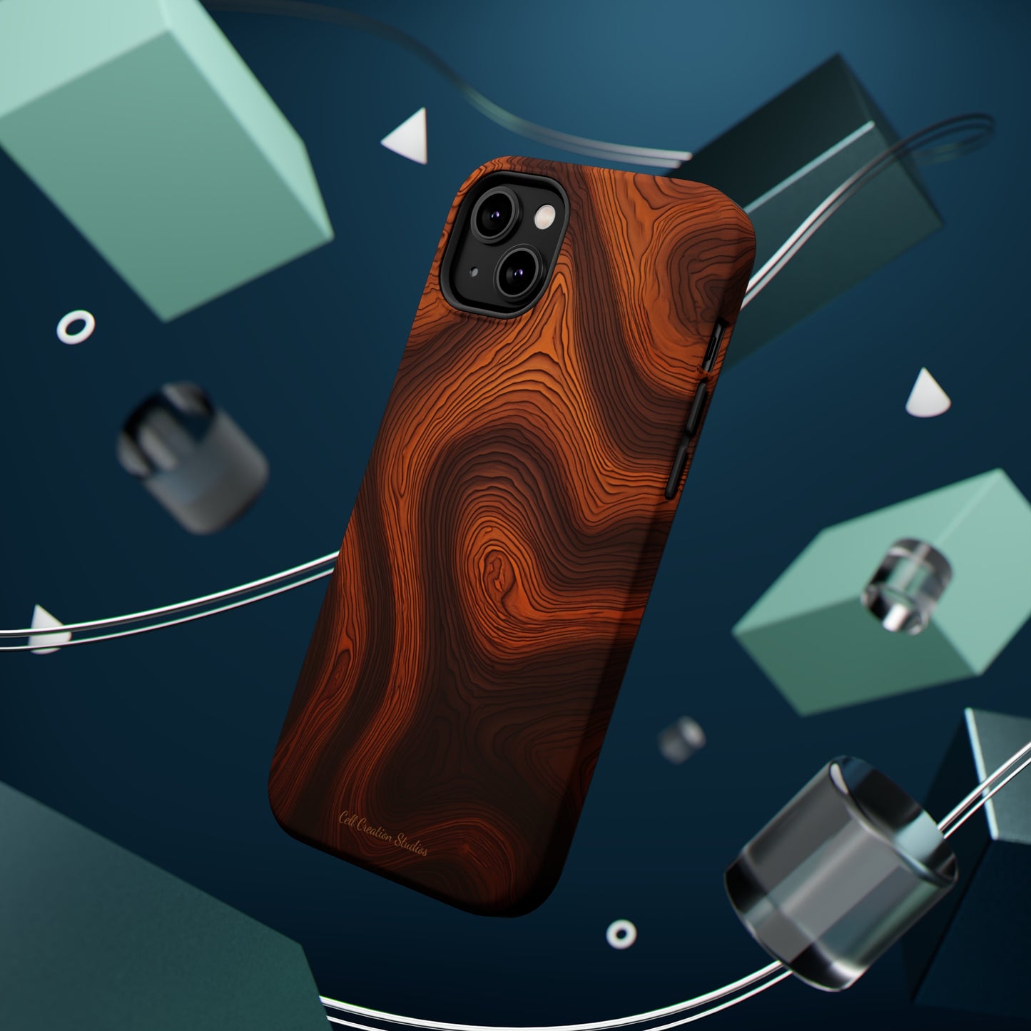 Introducing the "Natural Woodgrain" Cell Phone Case – Embrace Organic Beauty with Wood Pattern Design -MagSafe Tough Cases