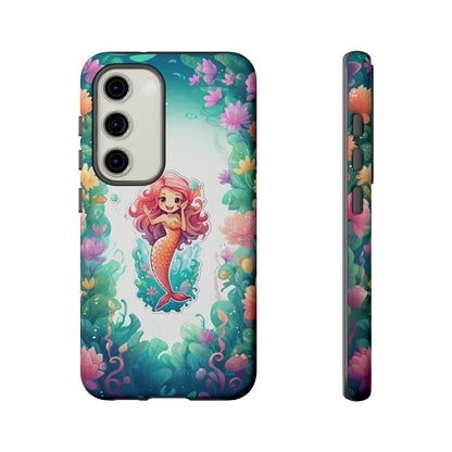 "Pink Seaflower Mermaid" -Tough Samsung Phone Cases